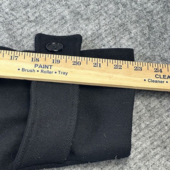 Vintage Coat Woman Large Black Long Trench Union Made in USA Miss New Yorker - Picture 15 of 15